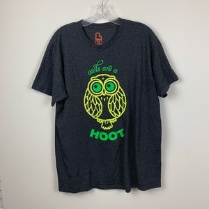 Men’s Graphic Tee  Owls Are A Hoot Sz L